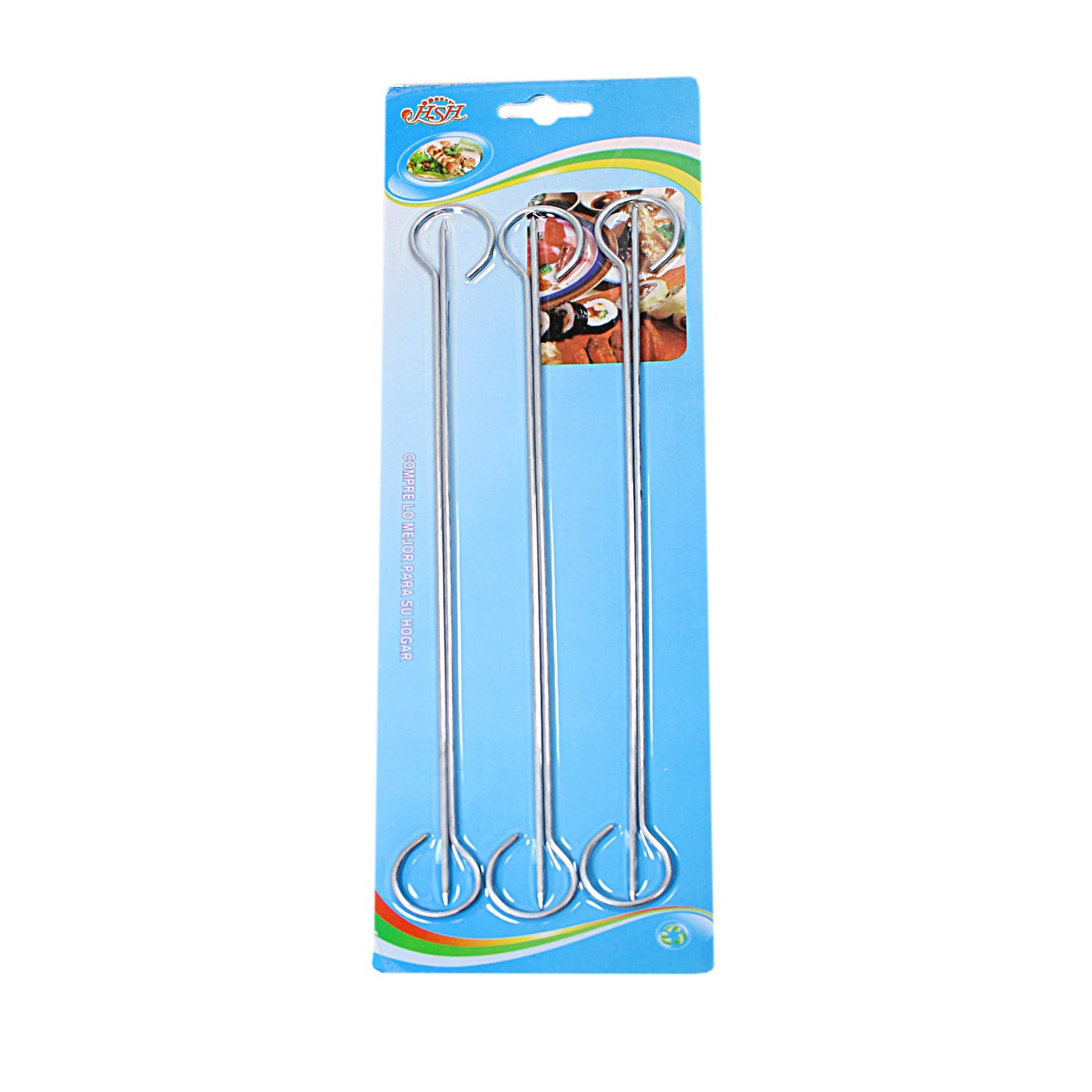 Metal BBQ Skewers Kebab Sticks 25cm Pack of 6 3481