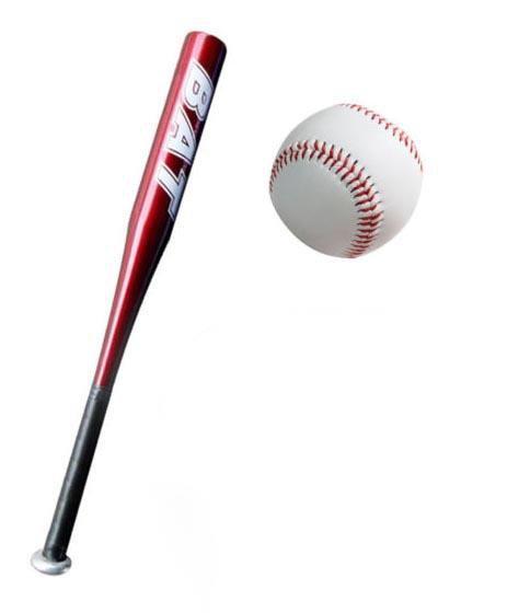 Lightweight Aluminium Baseball Bat With Ball Assorted Colours