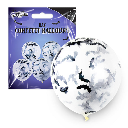Bat Jumbo Confetti Balloons x 5