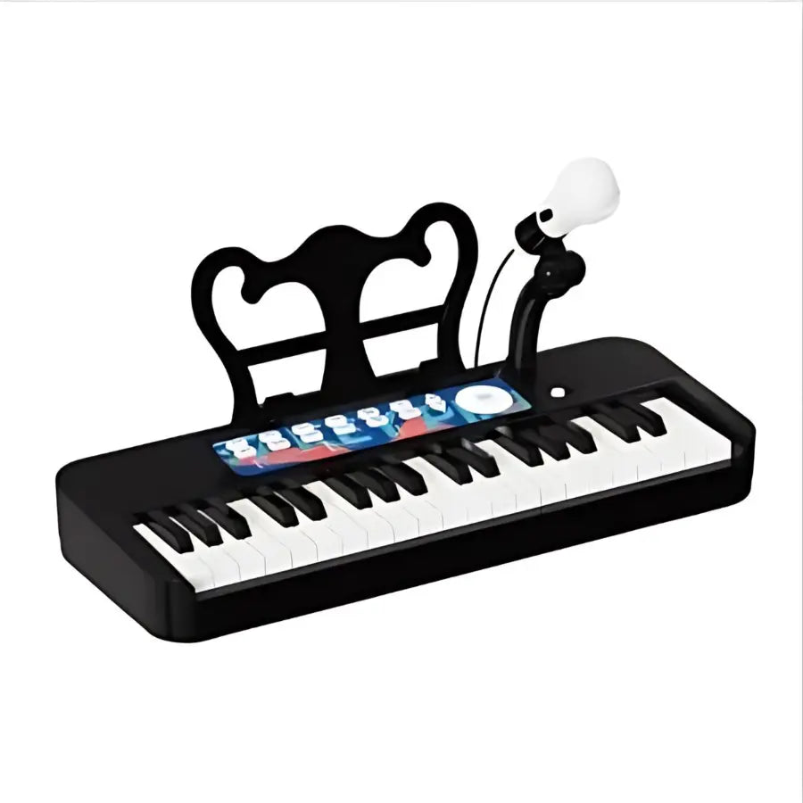 Toy Piano with Microphone for Kids Musical Fun - Pink or Black