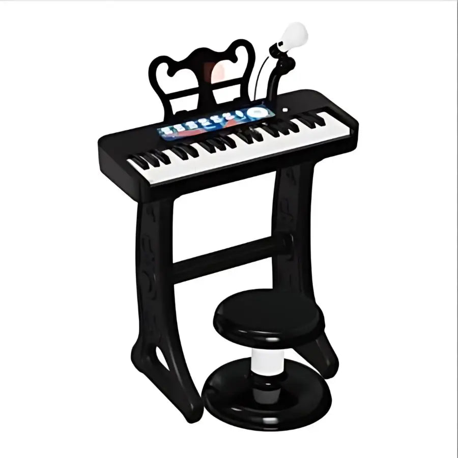 Toy Piano with Microphone for Kids Musical Fun - Pink or Black