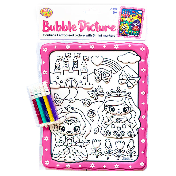 Princess 3D Bubble Picture Colouring Set