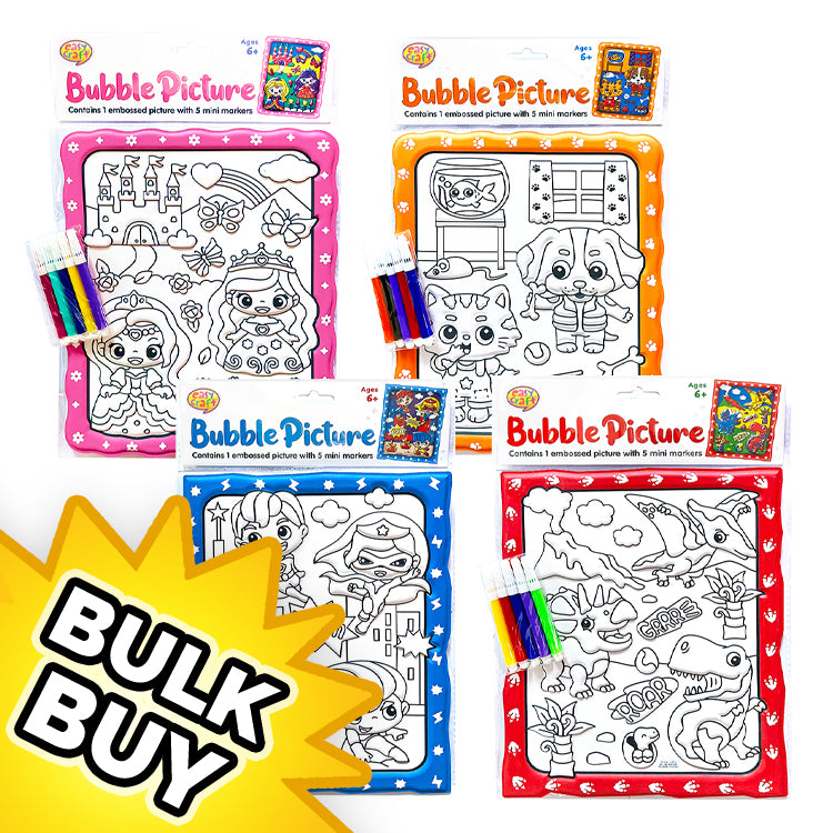 Bubble Picture 3D Colouring Kits x 12 ( BULK BUY )
