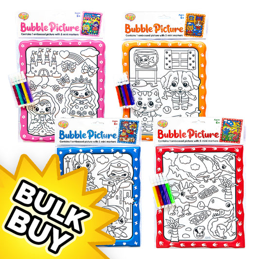 Bubble Picture 3D Colouring Kits x 12 ( BULK BUY )
