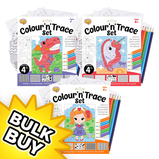 Super Colour And Trace Crafting Sets x 12 ( BULK BUY )