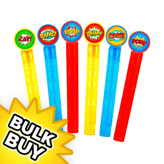 Superhero Bubble Tubes x 72 ( BULK BUY )