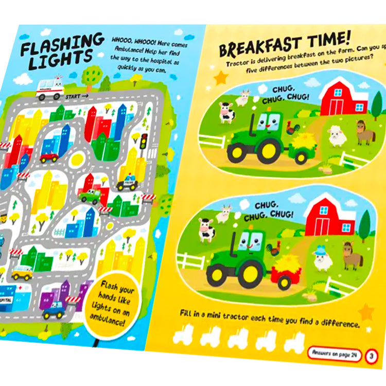Busy Vehicles Super Press Out Activity Book