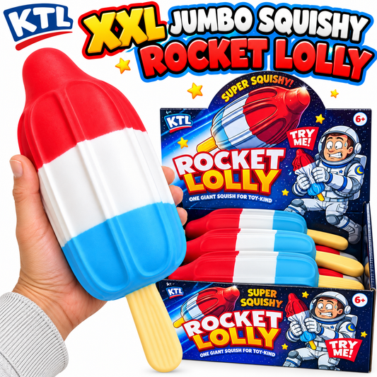 XXL Jumbo Squishy Rocket Lolly KTL Fidget Squish Sensory AMSR Toy