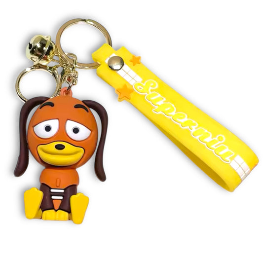 Toy Story Style Slinky Dog 3D Silicone Keychain Keyring Pendant