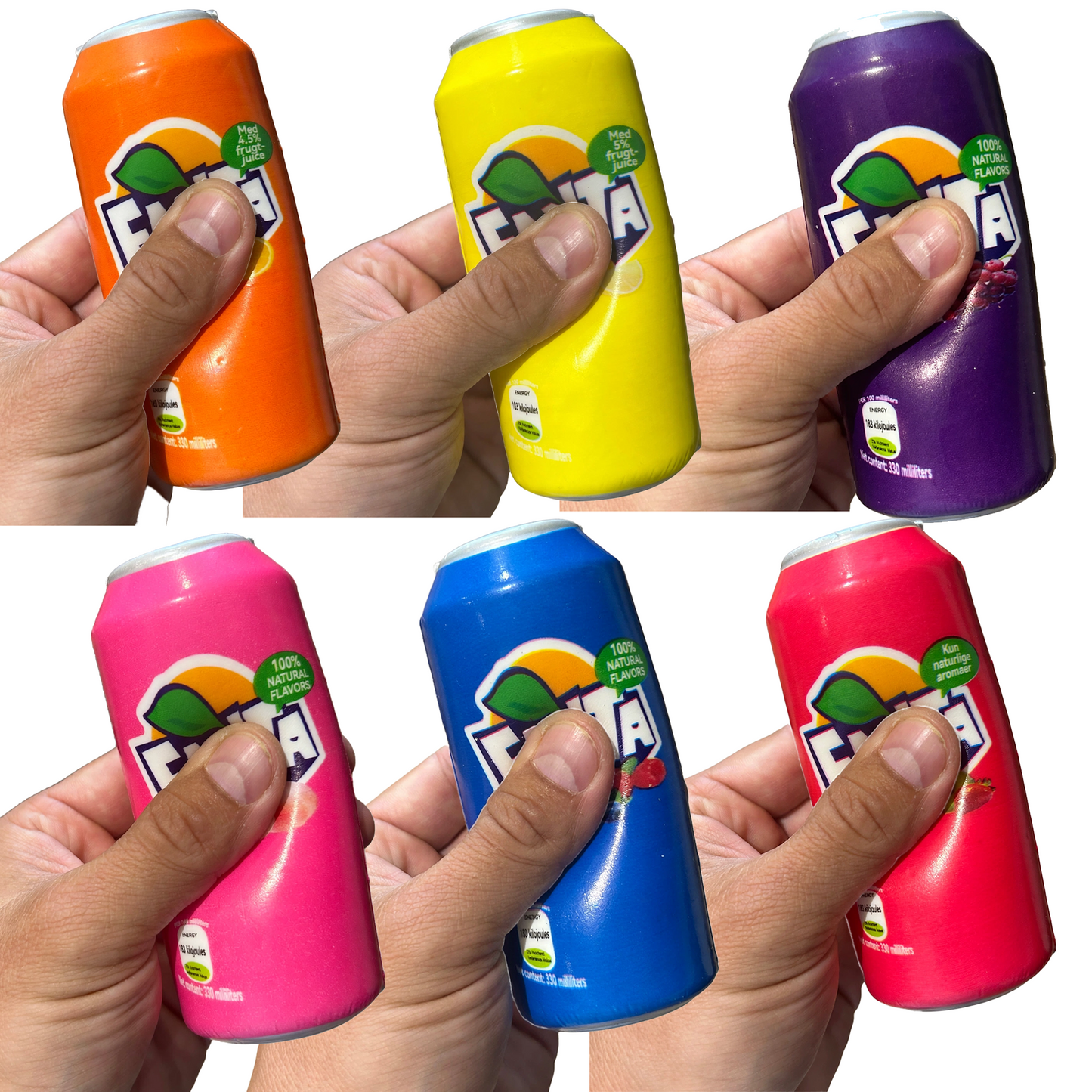 LIMITED EDITION Fanta Style Can Squishy Fidget Slow Rising Sensory Squish Toy - 6 Colours