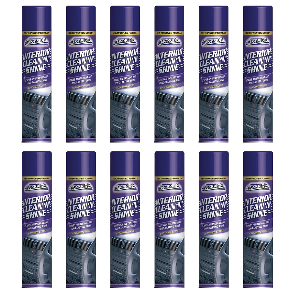 Car Pride Interior Clean 'n' Shine 300ml - 12 Pack