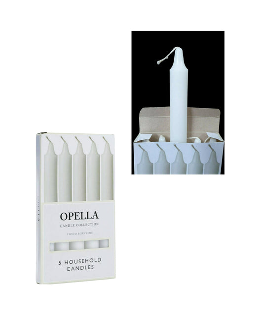 Opella Household Candles 17 cm Pack of 5 CD004 / OW5