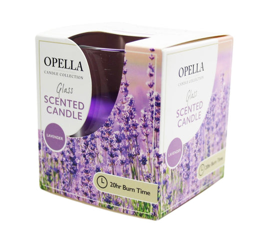 Opella Scented Candle In Glass Jar Lavender Fragrance 5 x 6.5 cm CDJARL