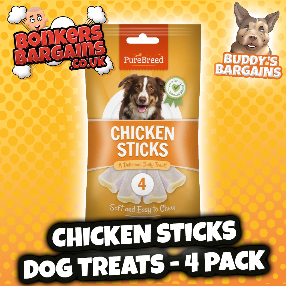 Pet Dog Treats Chicken Sticks 4 Pack 315803 (Parcel Rate)