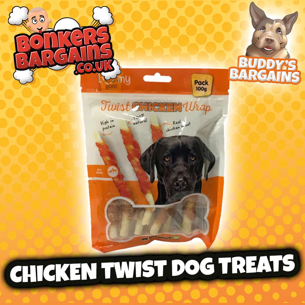 Pet Dog Treats Chicken Twist 100g 77695 (Parcel Rate)