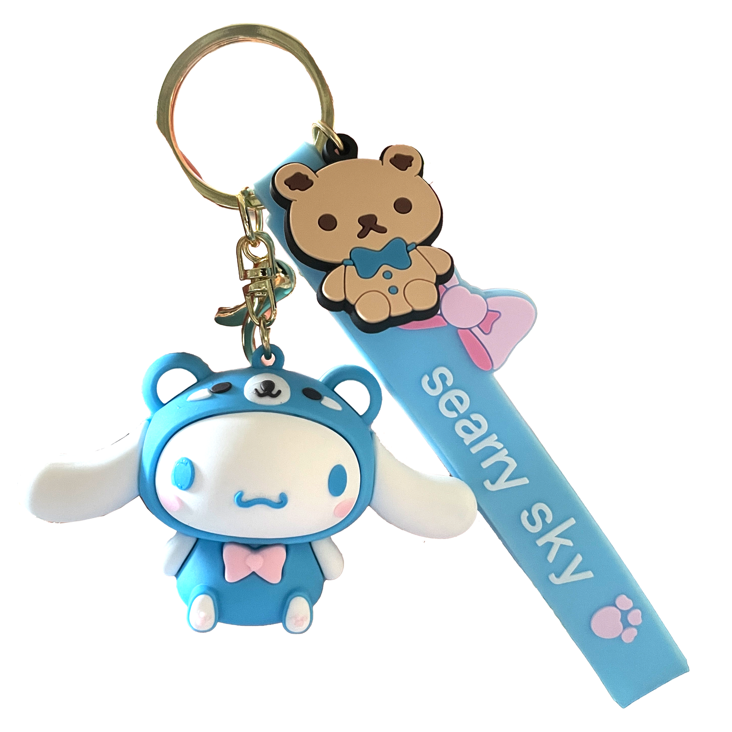 Cinnamoroll 3D Silicone Keychain Keyring Pendant