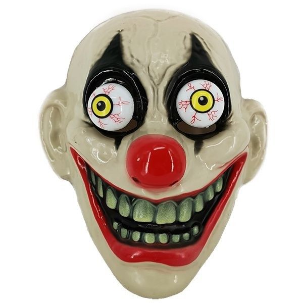 Creepy Clown Halloween Mask - Scary Spooky Fancy Dress Costume Mask