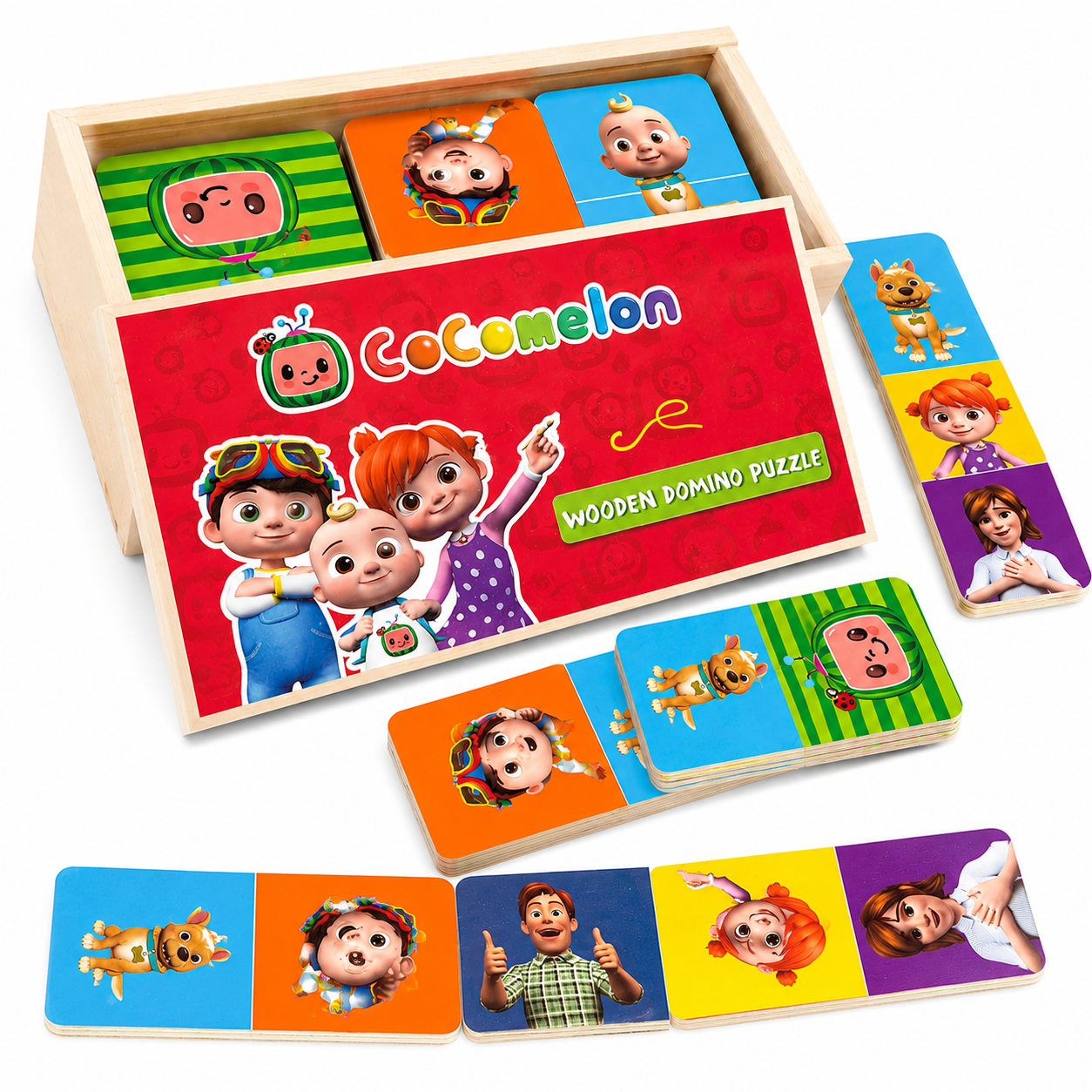 CoComelon Wooden Domino Puzzle