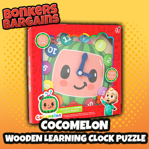 Cocomelon - Wooden Learning Clock Puzzle