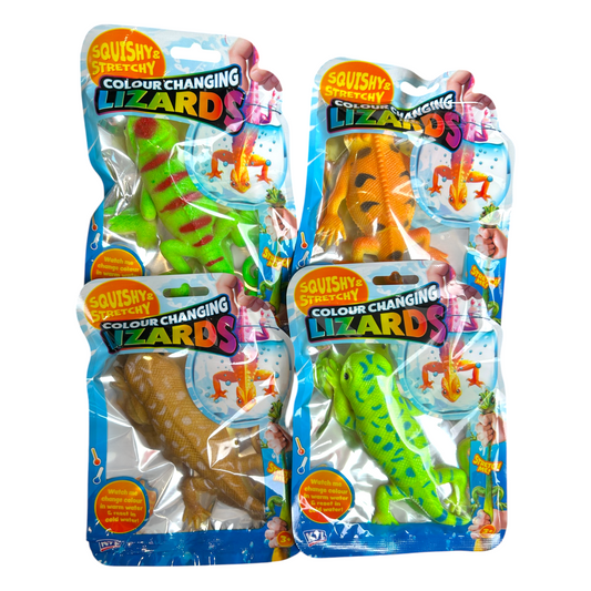 Colour Changing Lizards Squishy Sensory Fidget Toy - 4 to Collect