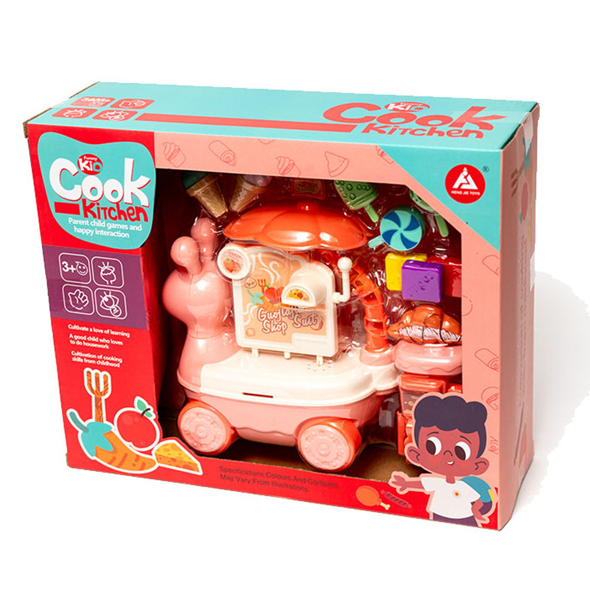 Cook-Kitchen Push Along Toy Set - Fast Food Kitchen