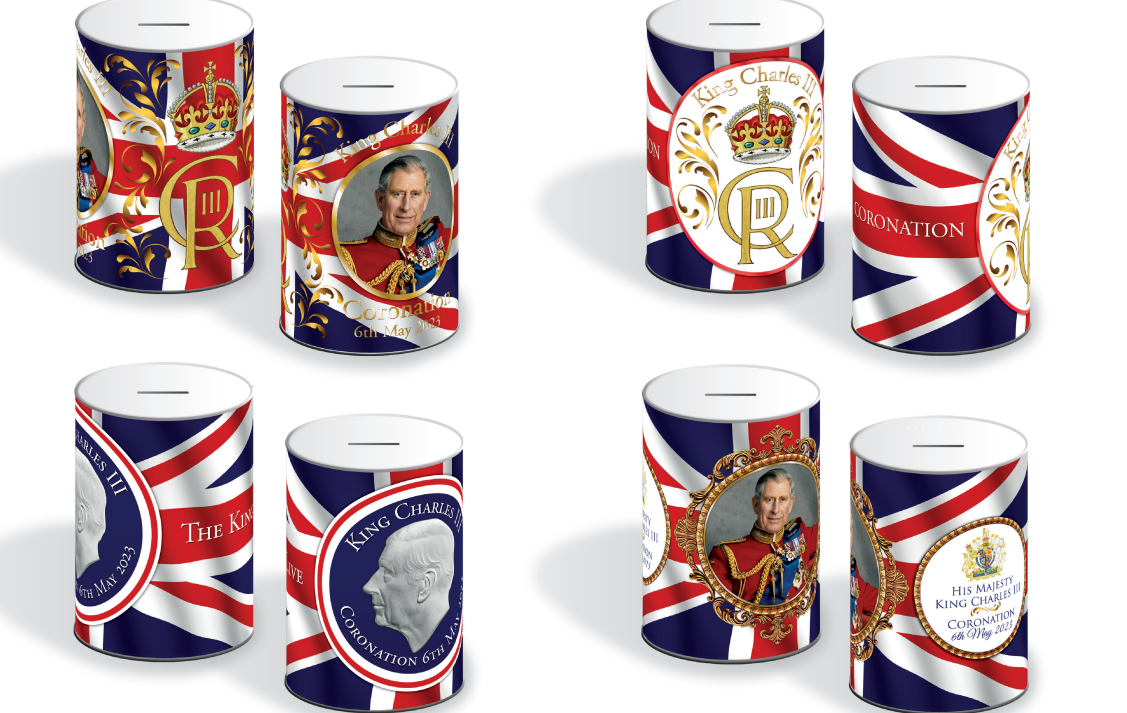 Coronation King Charles III Money Tin Small 100 x 150 mm COR001 A W50