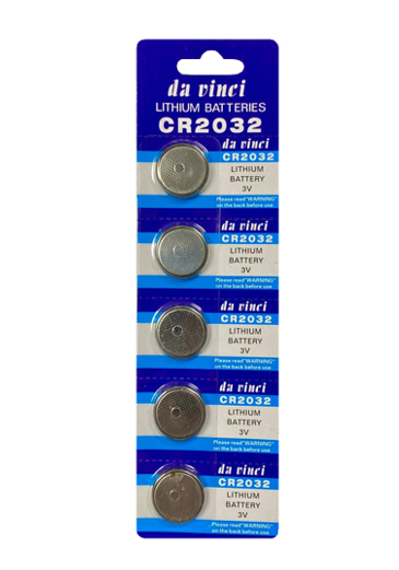 Lithium 3V Cell Coin Battery CR2032 Pack of 5 CR2032DV