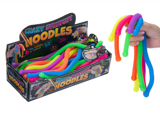 Crazy Stretchy String Noodles Toy 30cm Assorted Colours