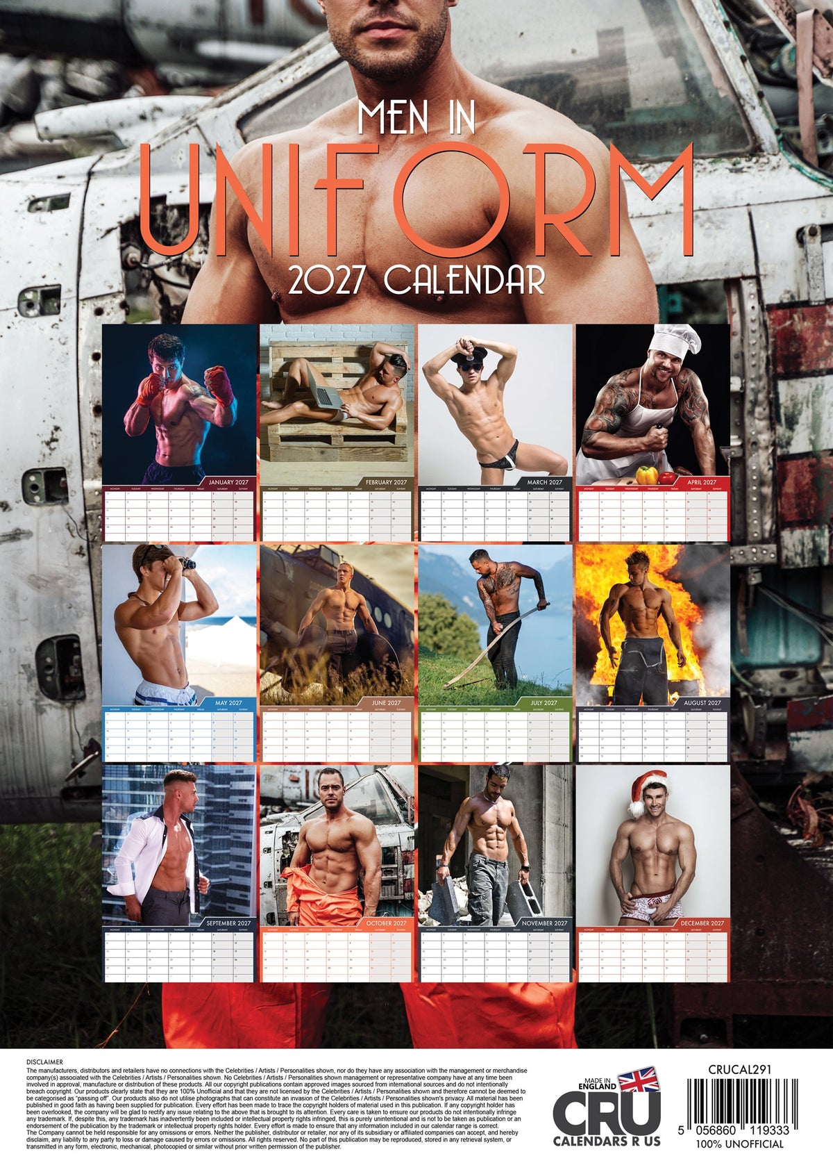 Men In Uniform - A3 Calendar 2027