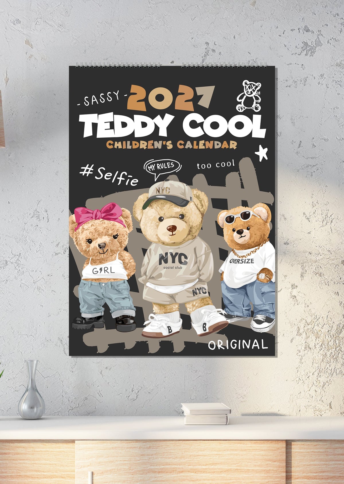 Teddy Cool - A3 Calendar 2027