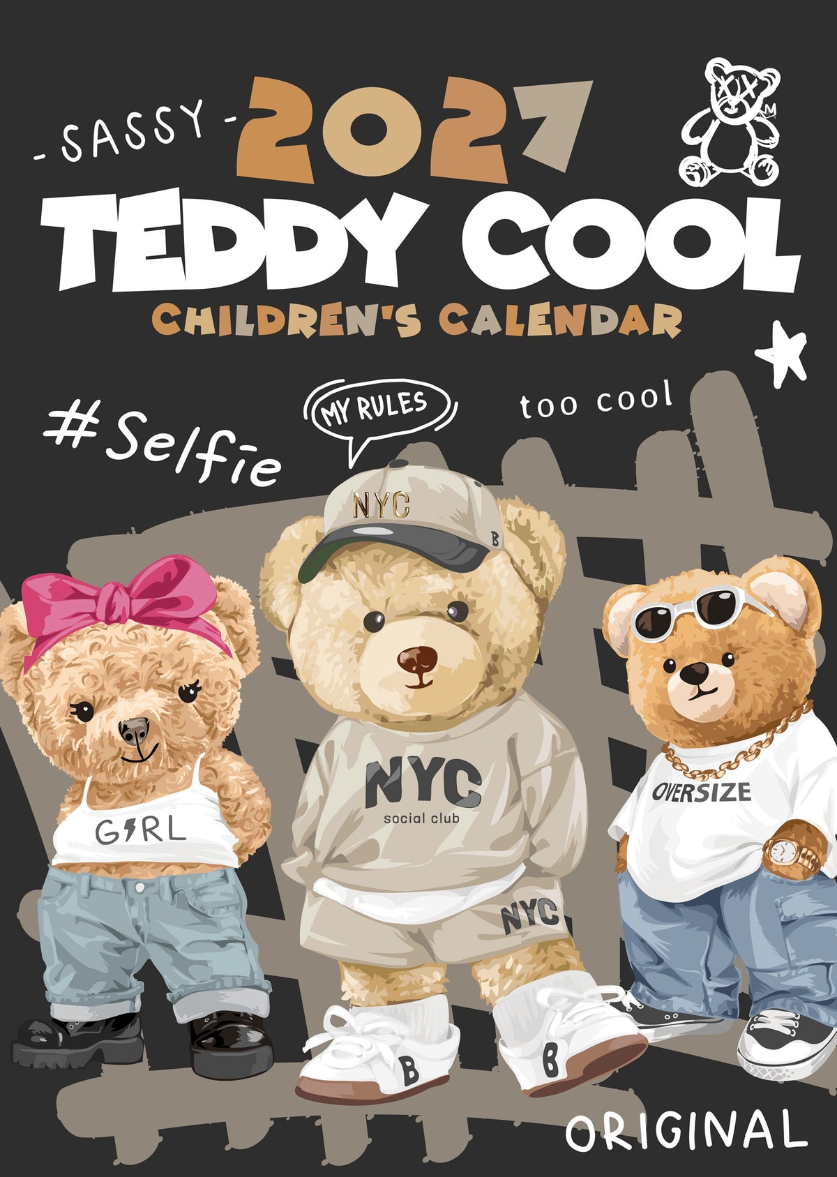 Teddy Cool - A3 Calendar 2027