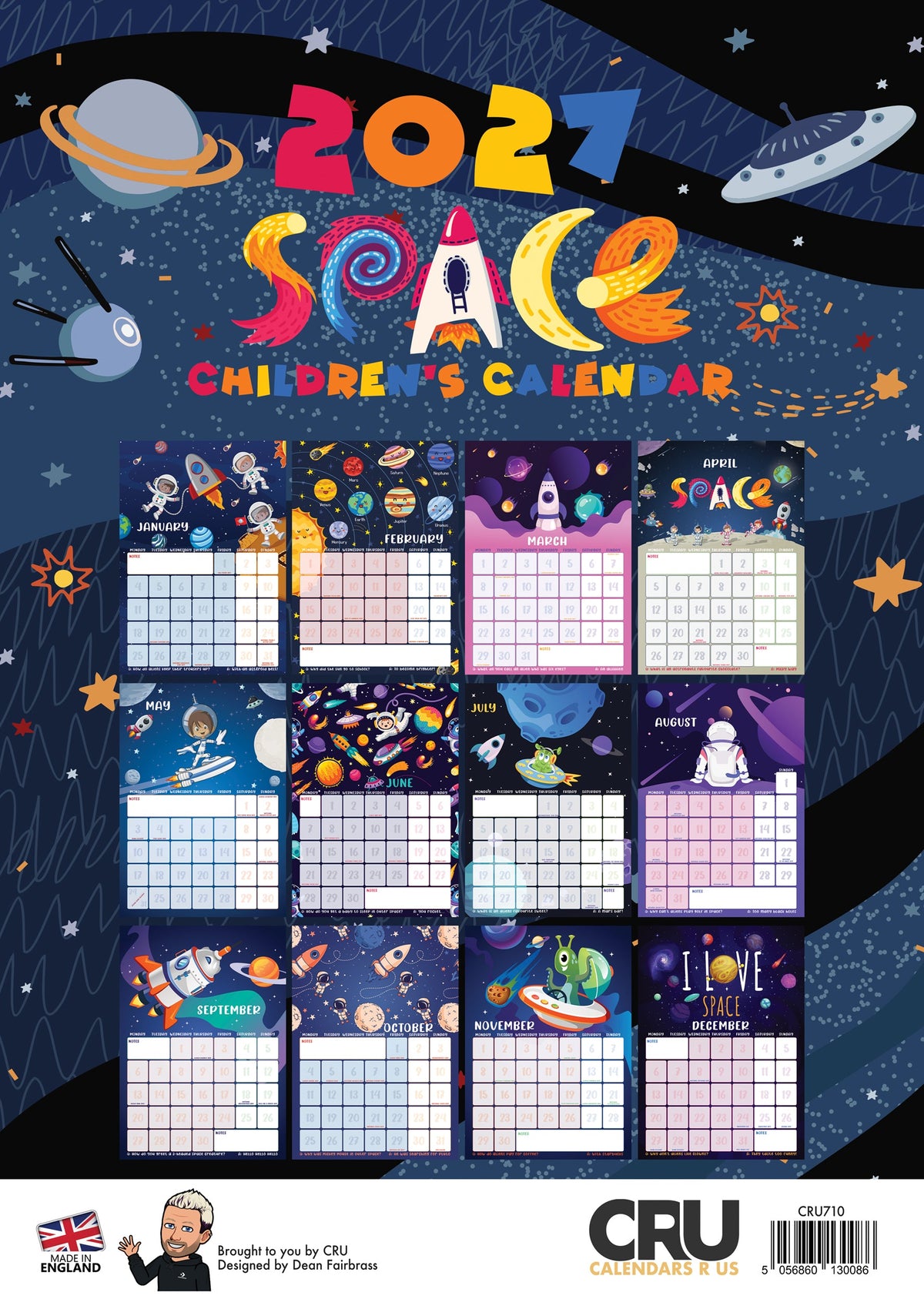 Space - A3 Calendar 2027