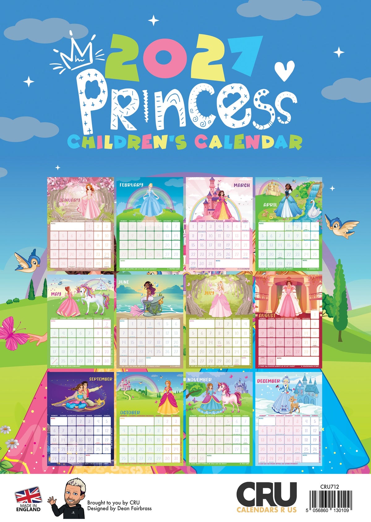 Princess - A3 Calendar 2027