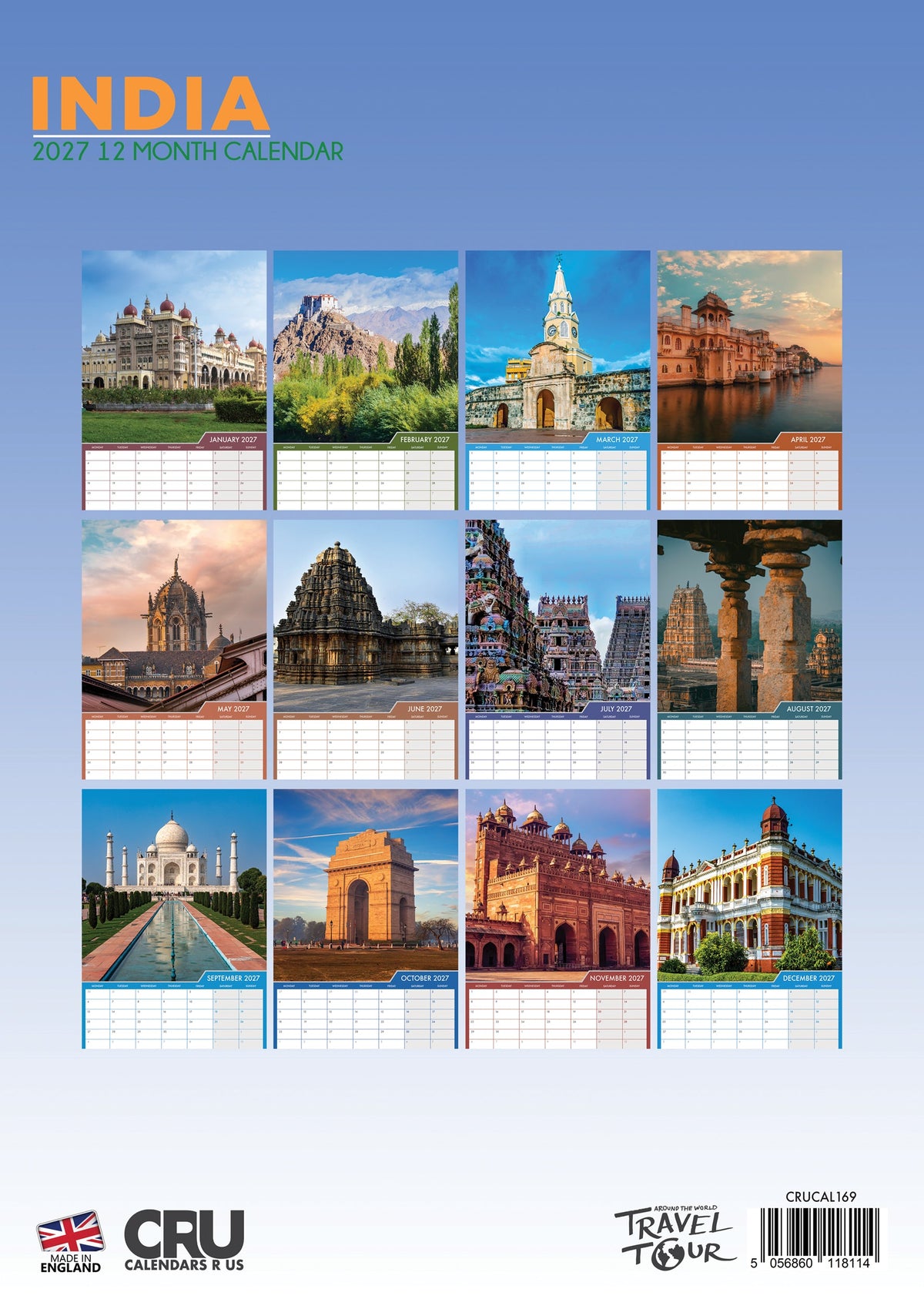 India - A3 Calendar 2027