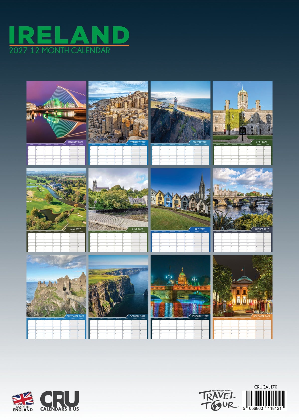 Ireland - A3 Calendar 2027