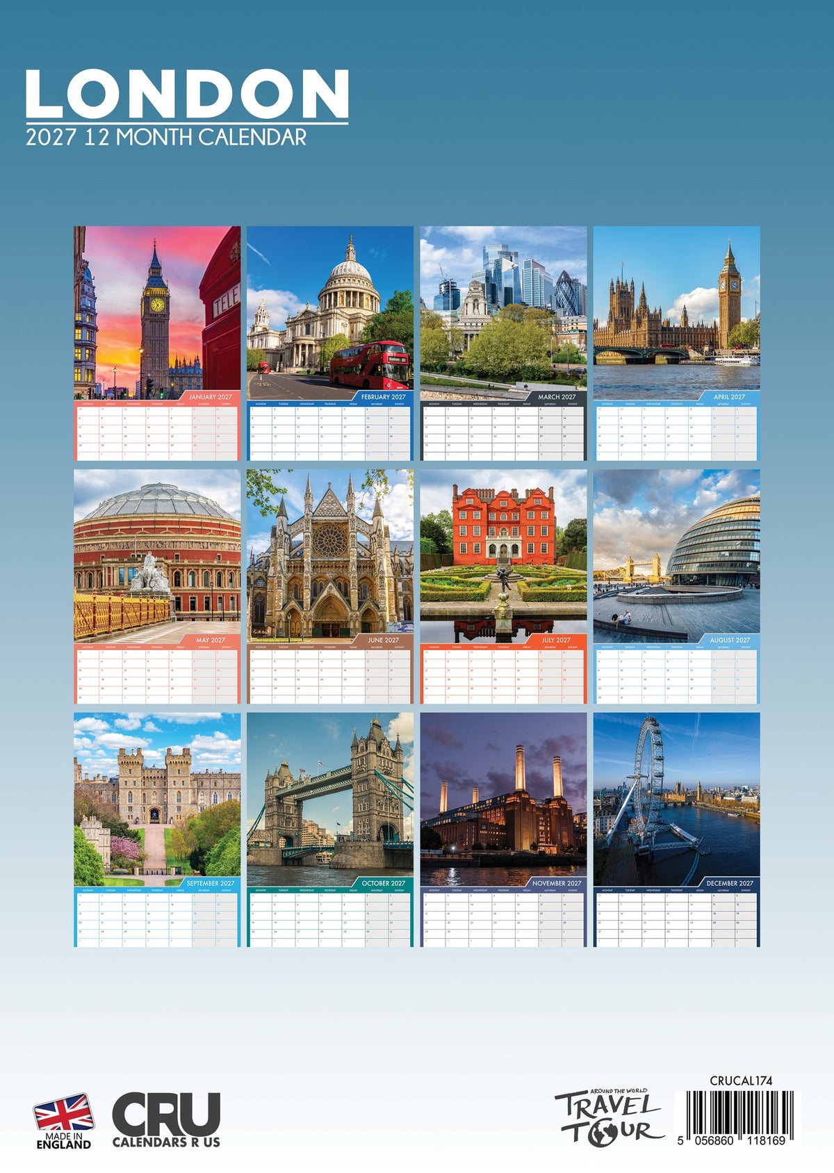 London - A3 Calendar 2027