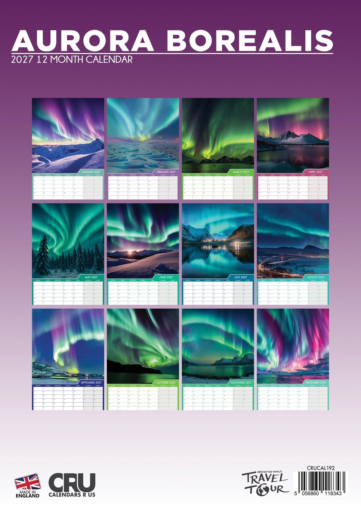 Aurora Borealis - A3 Calendar 2027