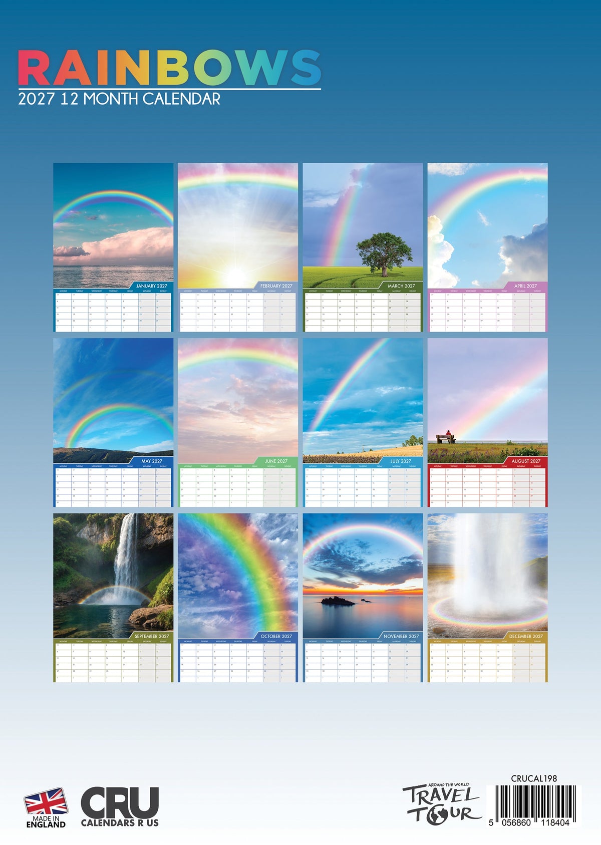 Rainbows - A3 Calendar 2027