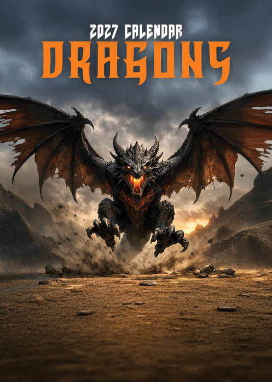 Dragons - A3 Calendar 2027