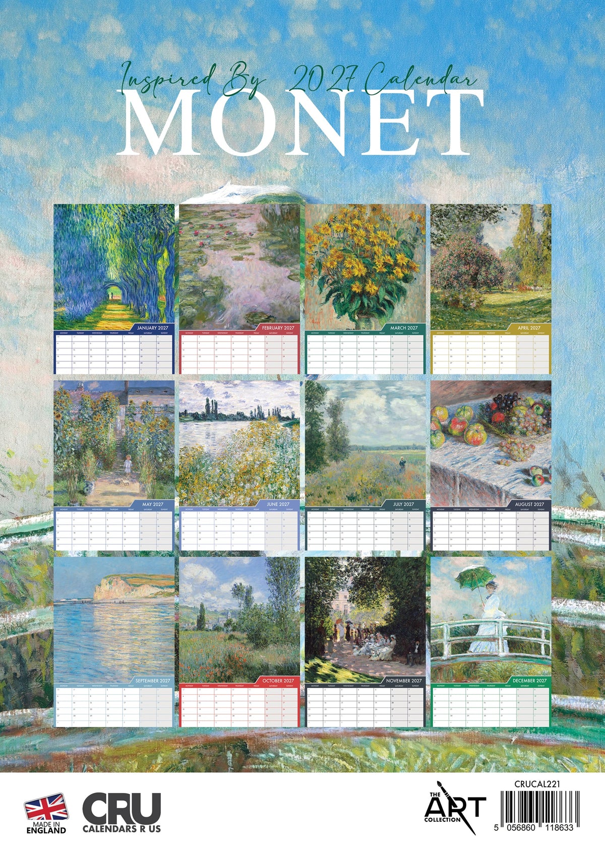 Monet - A3 Calendar 2027