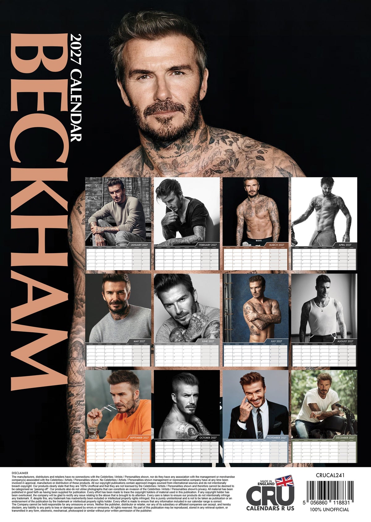 David Beckham - A3 Calendar 2027
