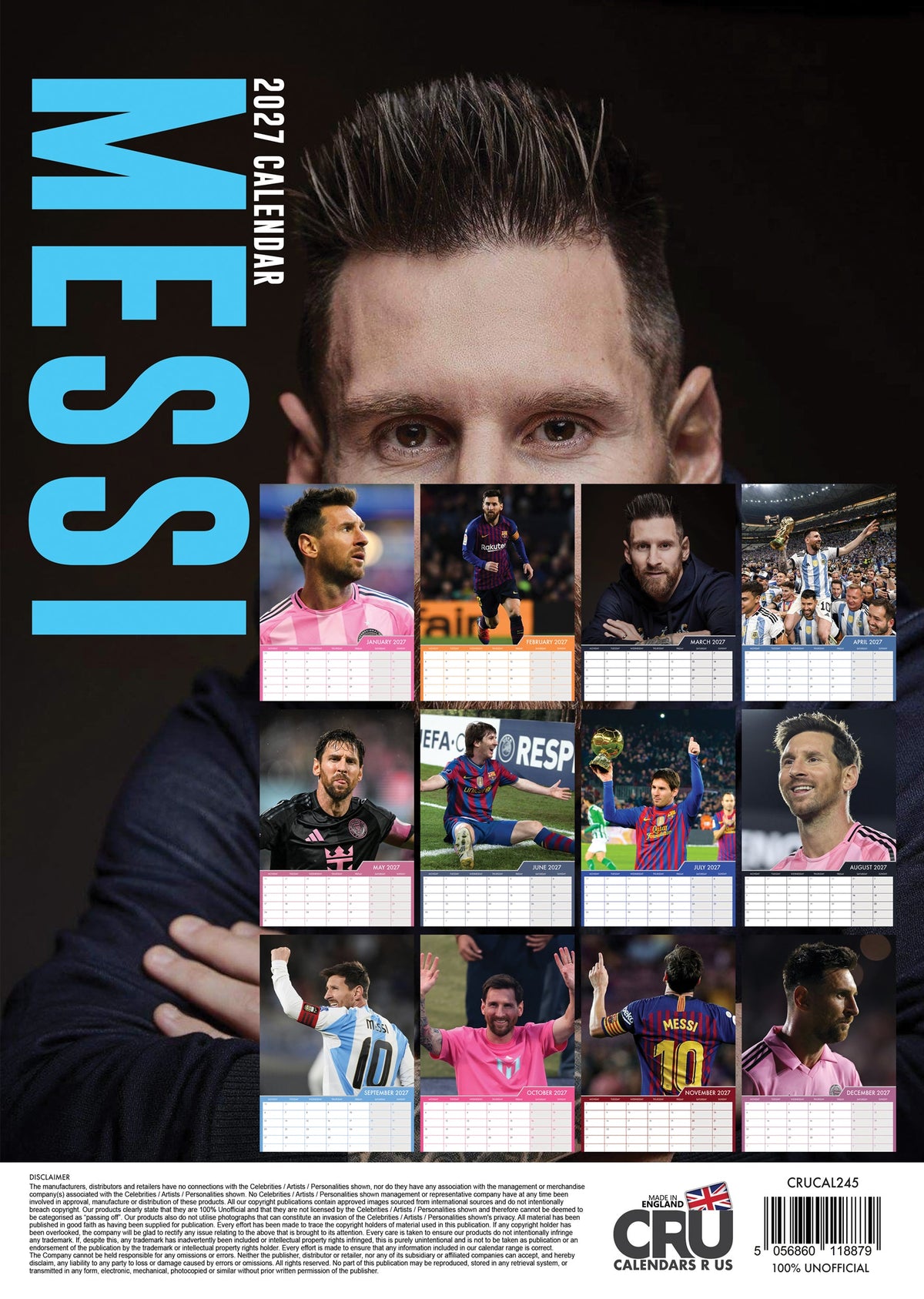 Messi - A3 Calendar 2027