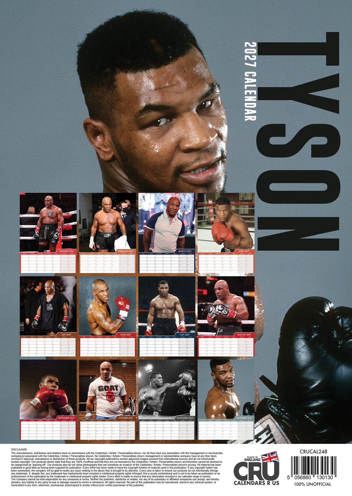 Mike Tyson - A3 Calendar 2027