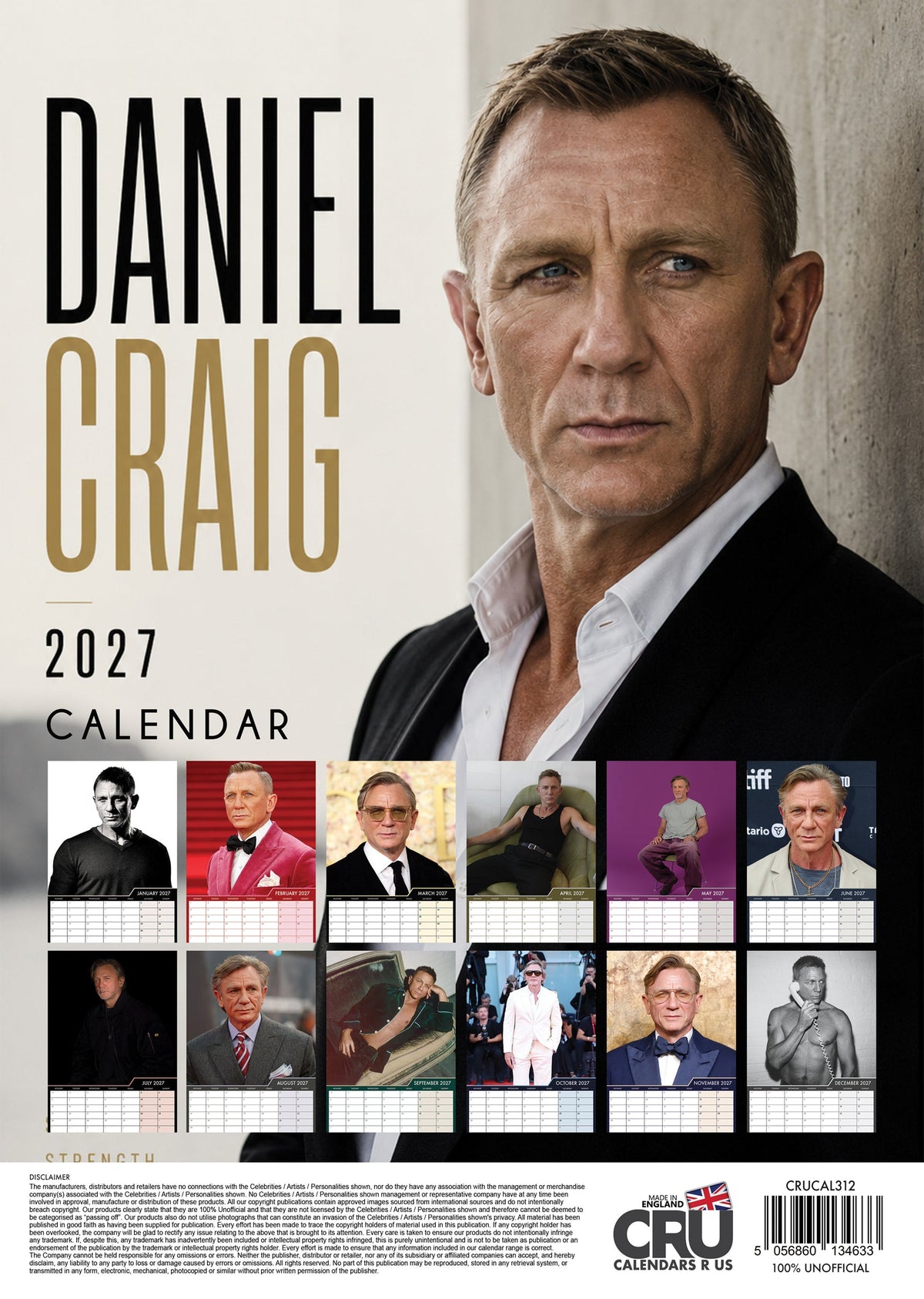 Daniel Craig - A3 Calendar 2027
