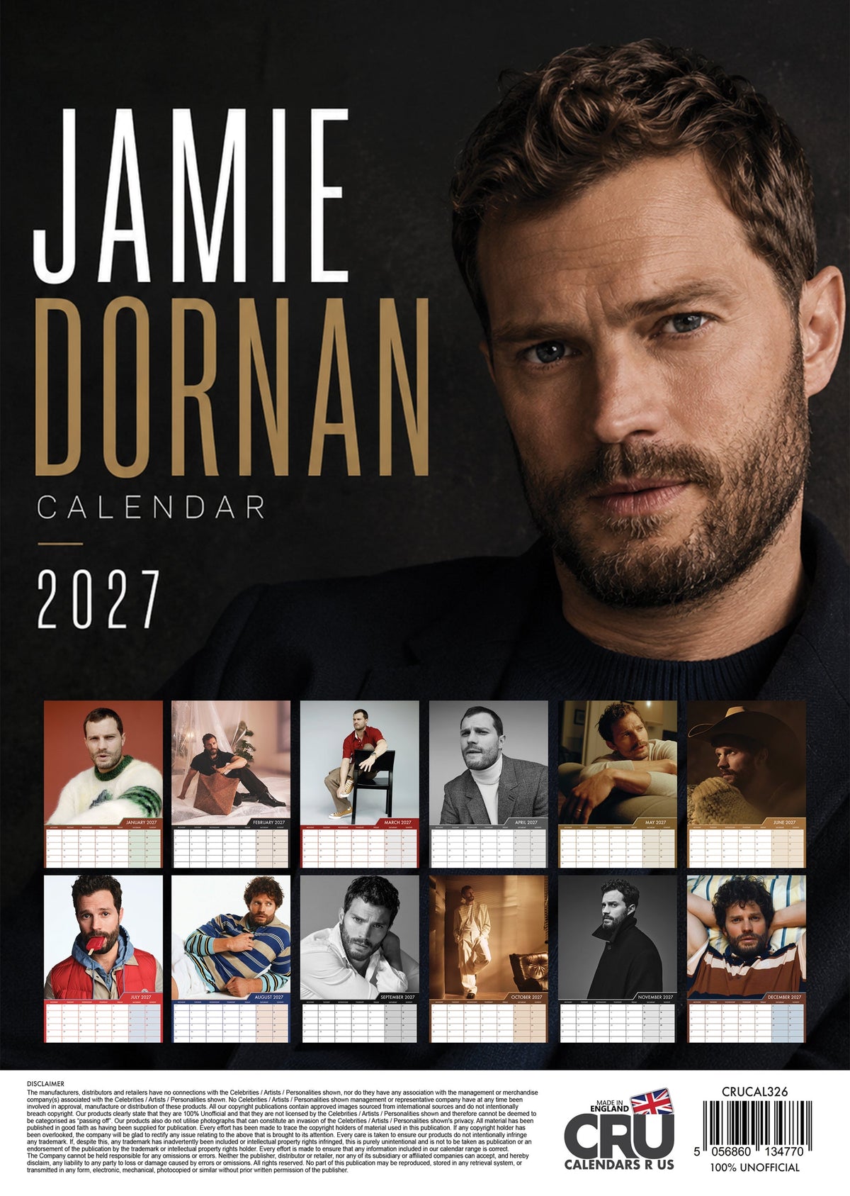 Jamie Dornan - A3 Calendar 2027