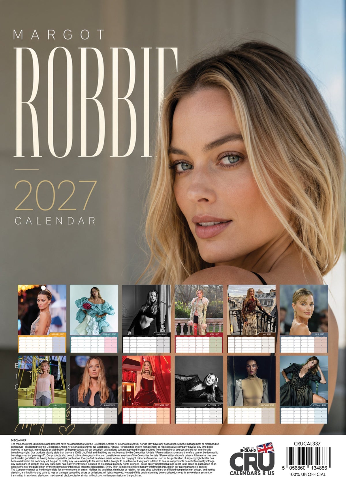 Margot Robbie - A3 Calendar 2027