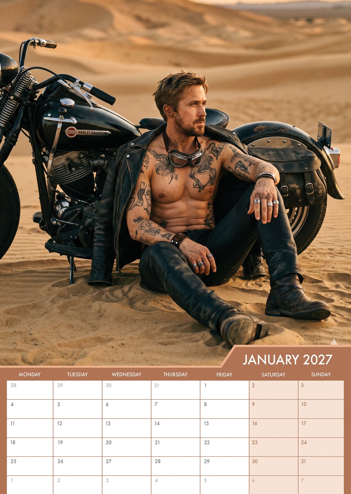 Ryan Gosling - A3 Calendar 2027