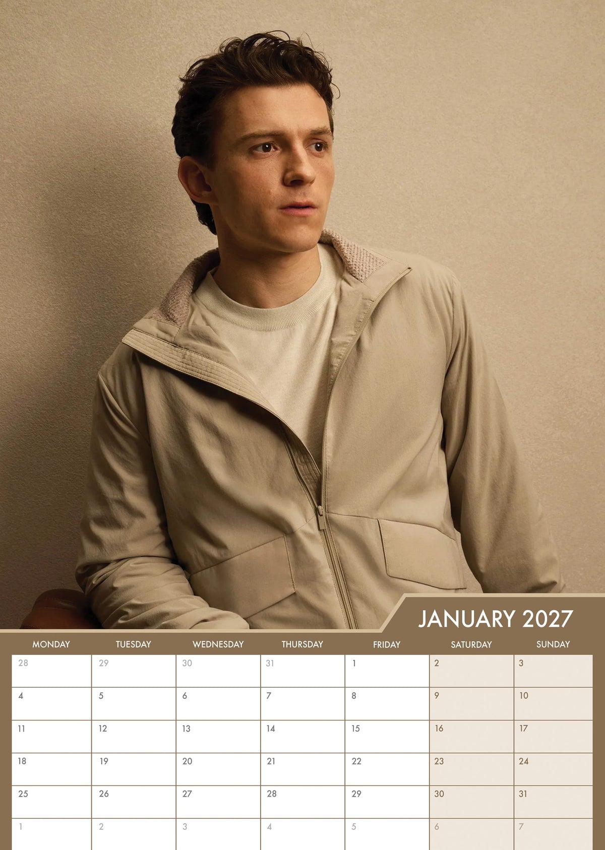 Tom Holland - A3 Calendar 2027
