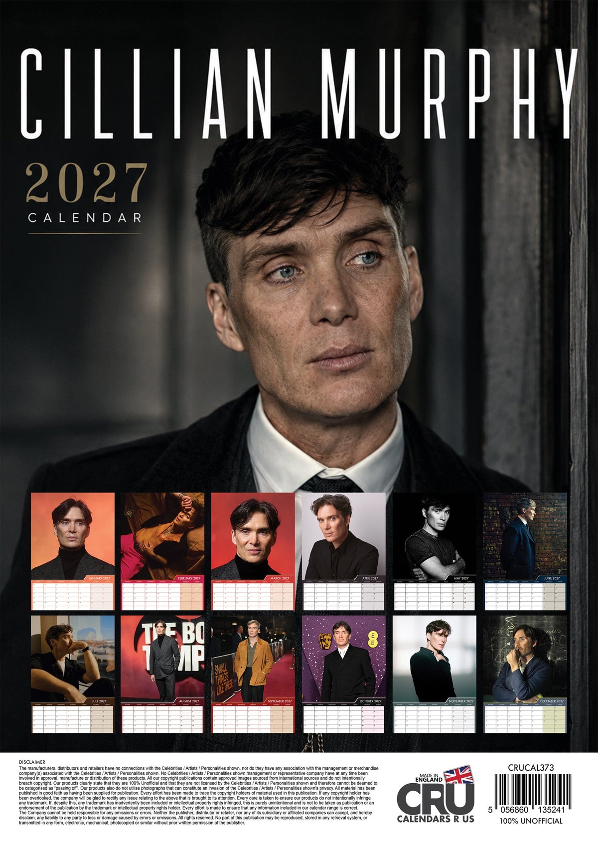 Cillian Murphy - A3 Calendar 2027
