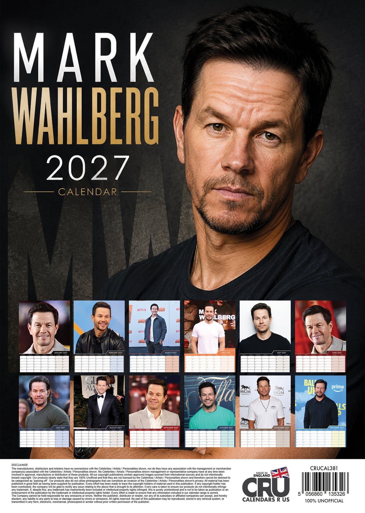 Mark Wahlberg - A3 Calendar 2027